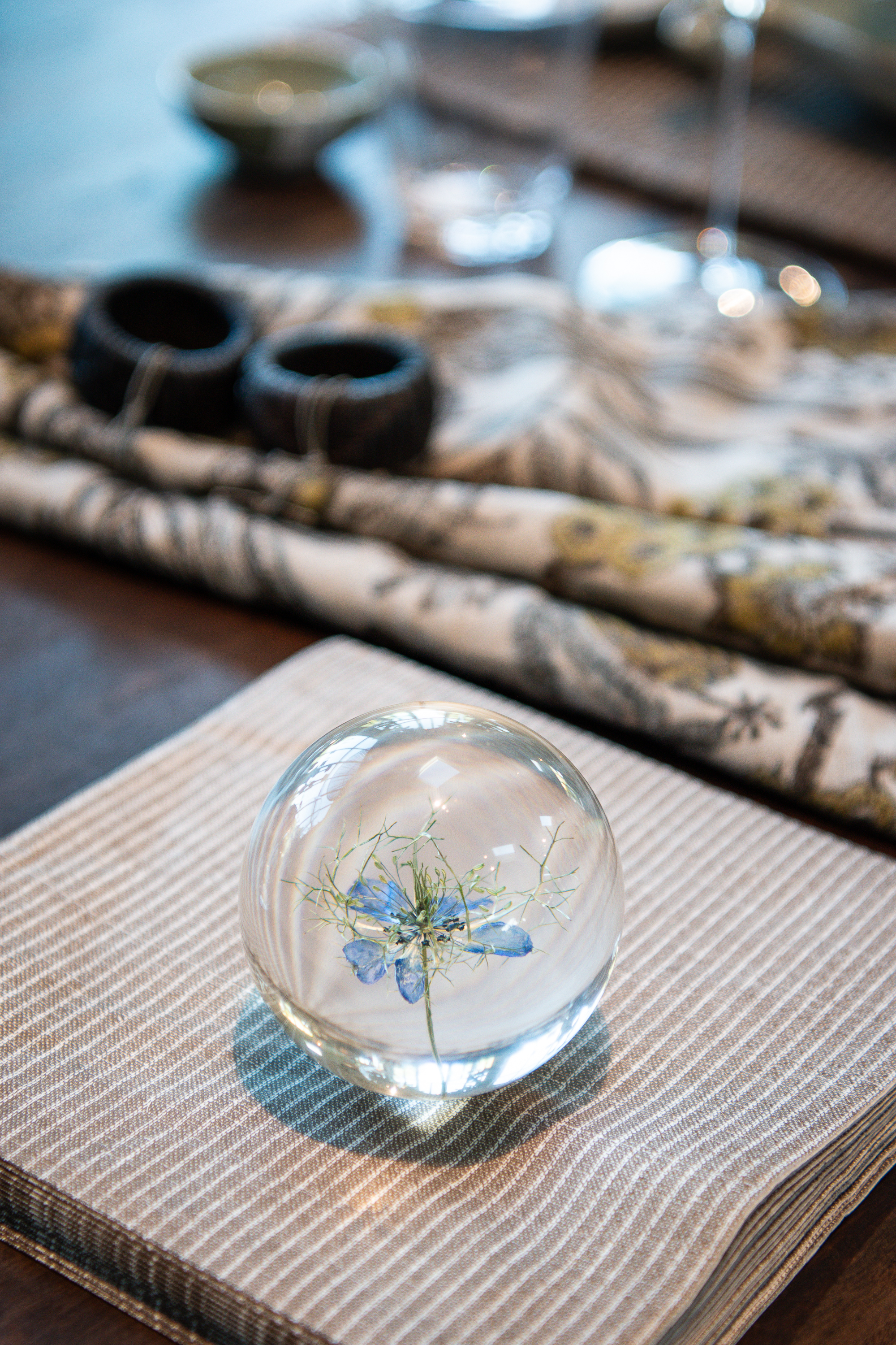 Pappersvikt Flor Blue