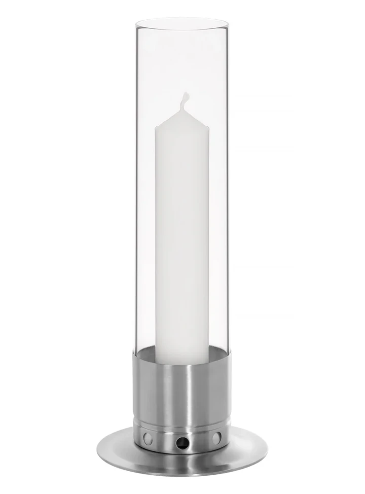 Ljusstake stor - Borstad stål