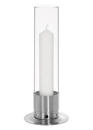 Ljusstake stor - Borstad stål