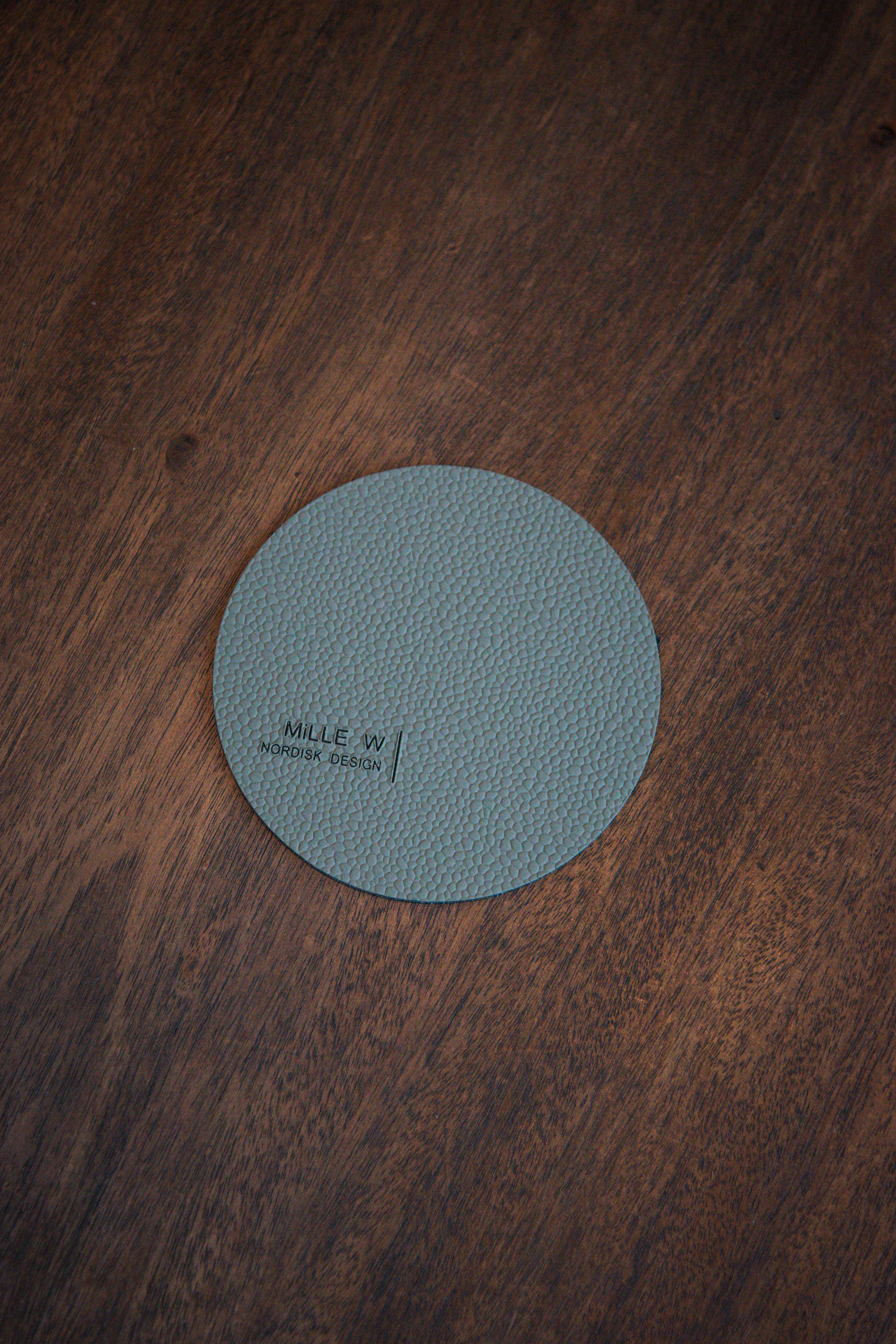 Glasunderlägg Rund Grå