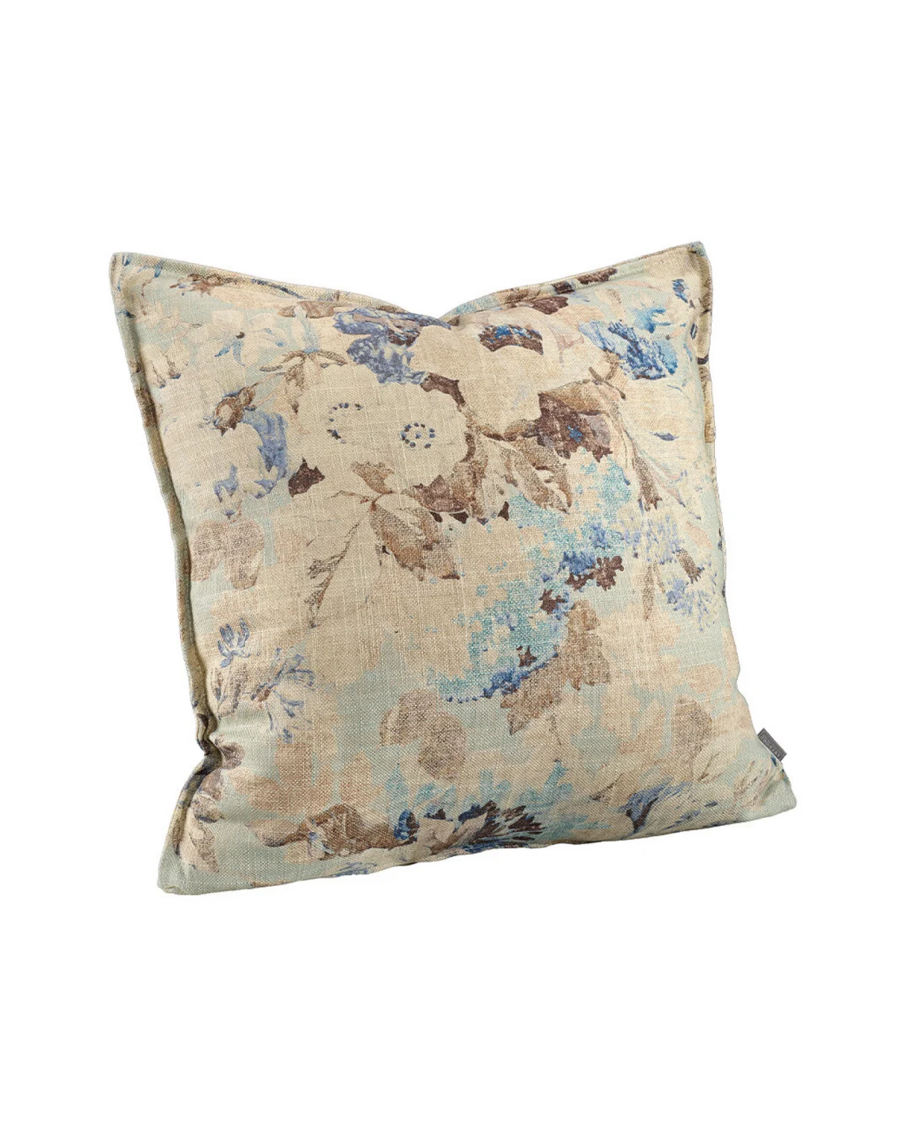 Kuddfodral Rosewood blue flower 60X60 