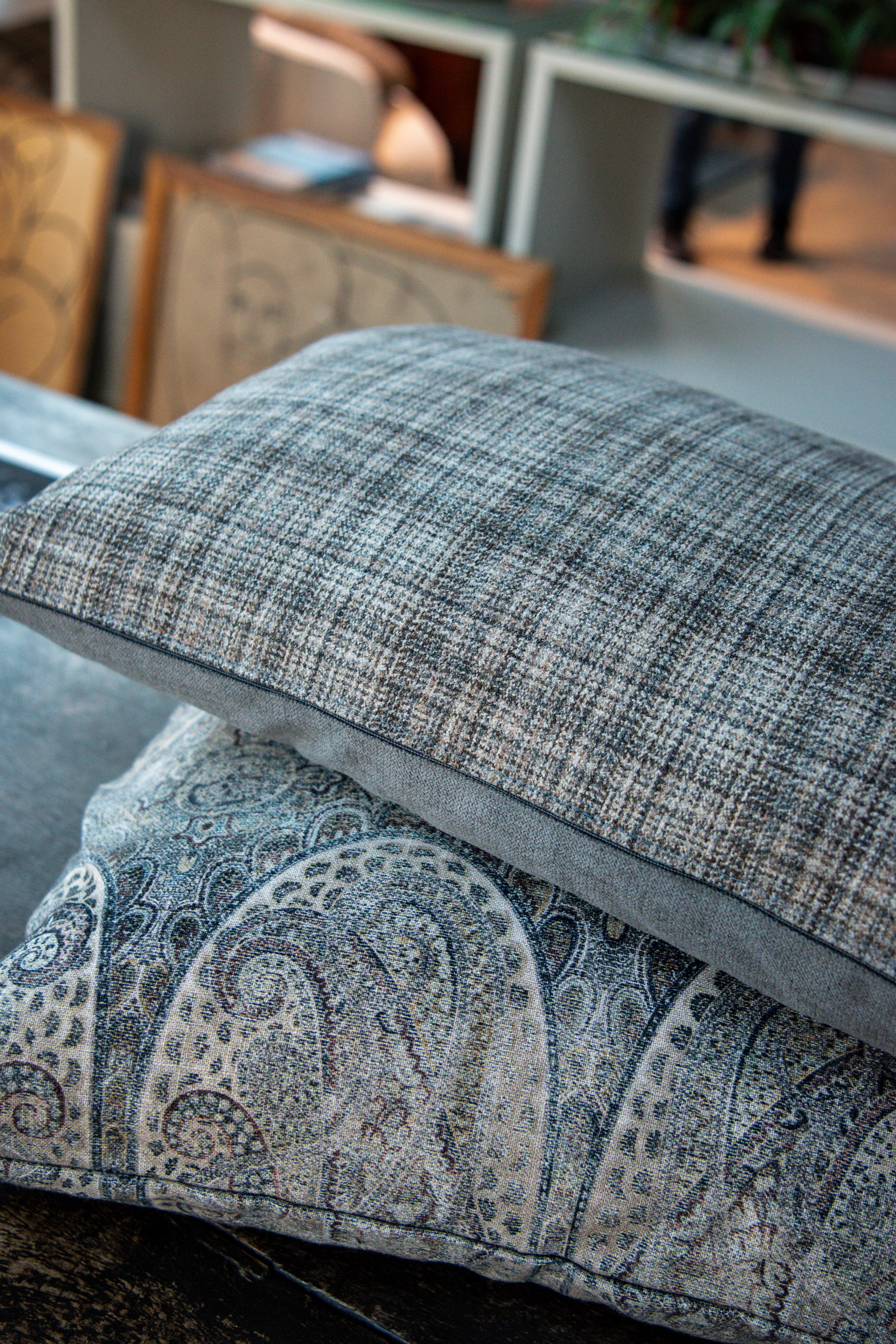 Kuddfodral Sheldon Paisley Brown 60x60 2