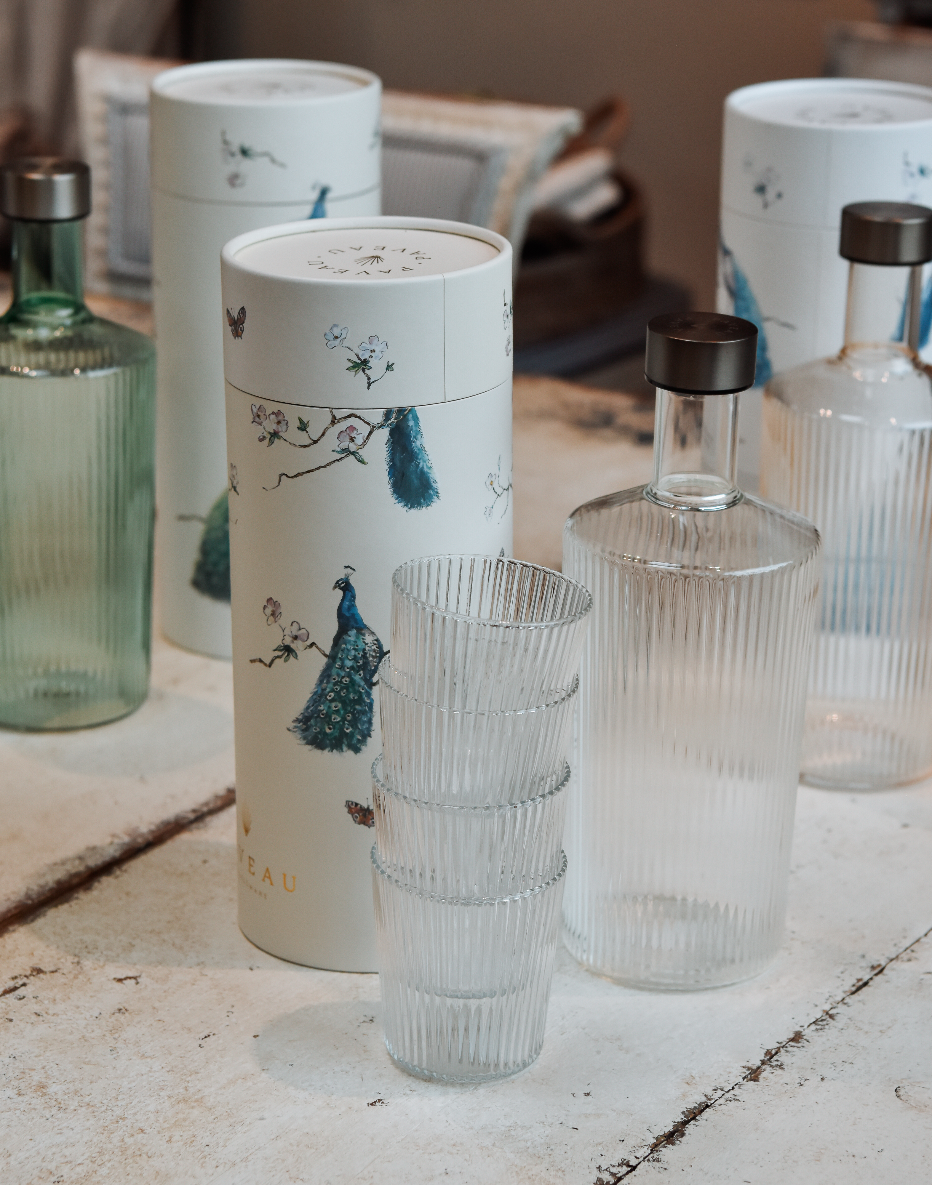 Räfflat dricksglas - Klarglas 1