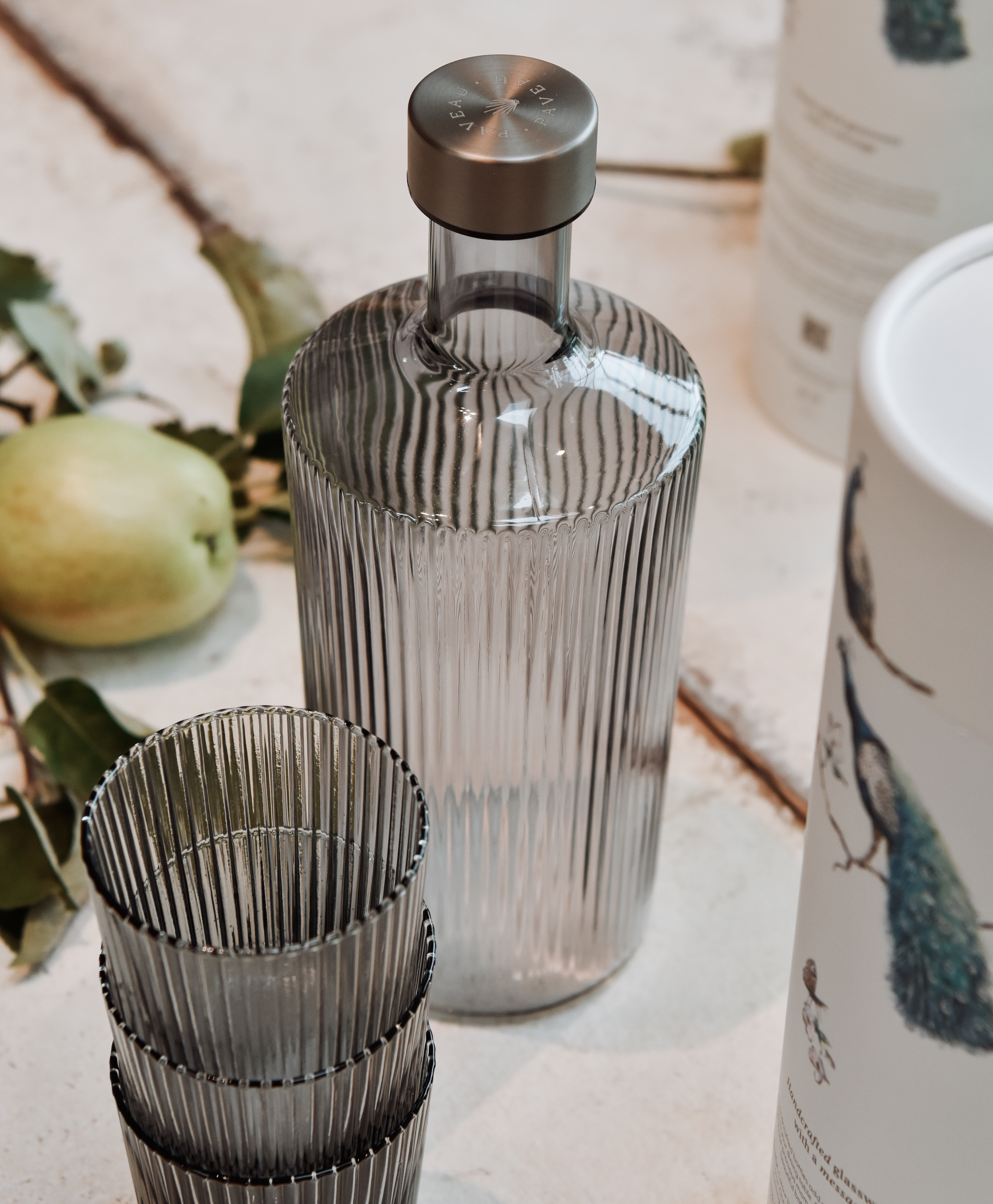 Räfflat dricksglas - Twilight Blue  3