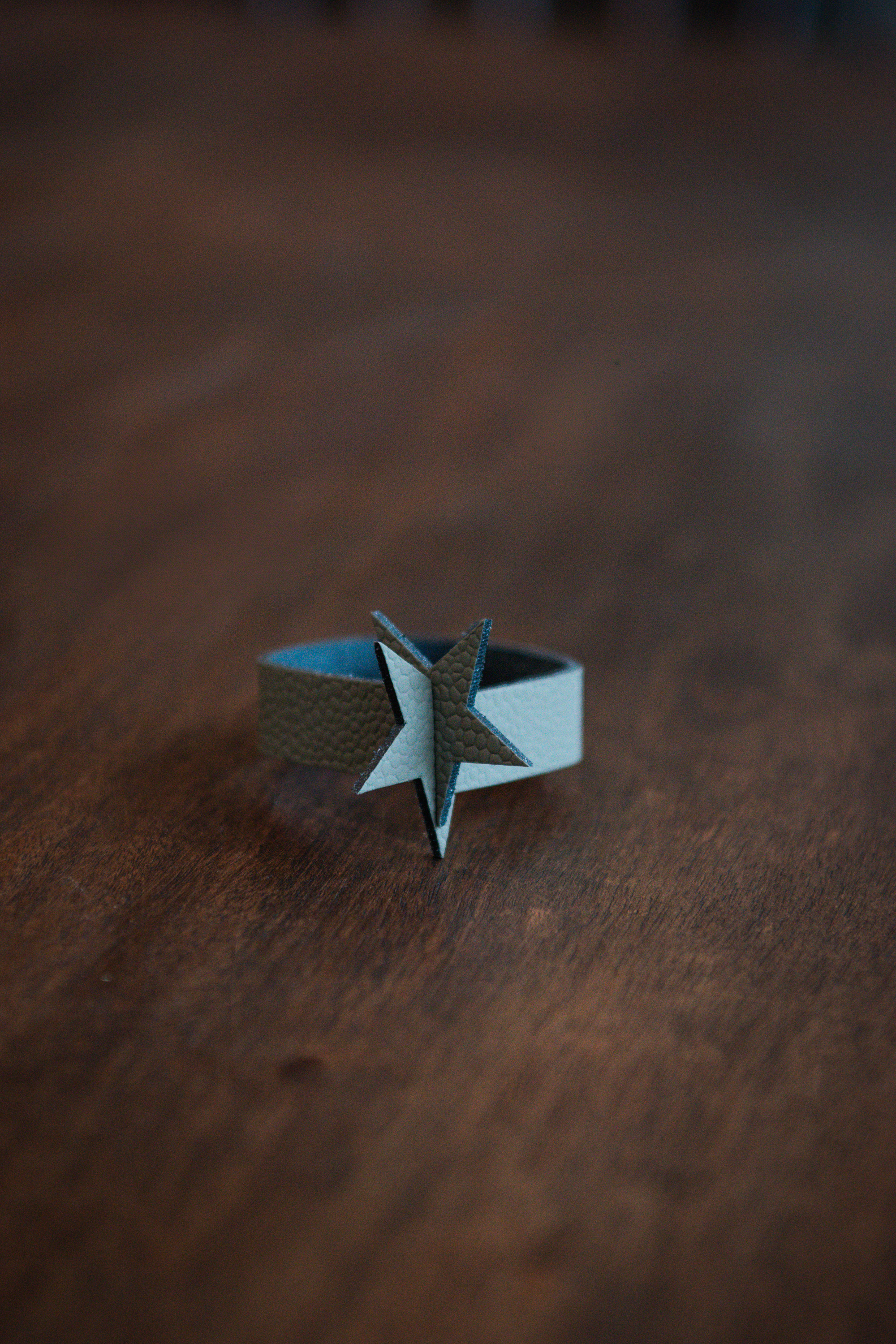 Servettring Stjärna Grå 1