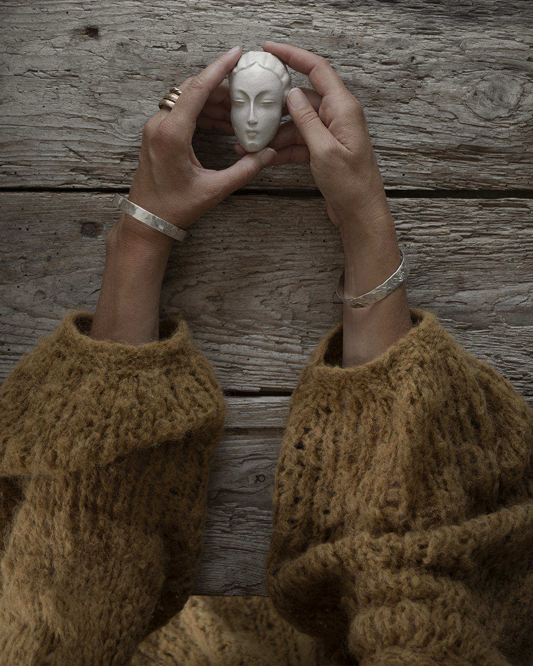 Ansikte keramik Vita - Sara N Bergman 1