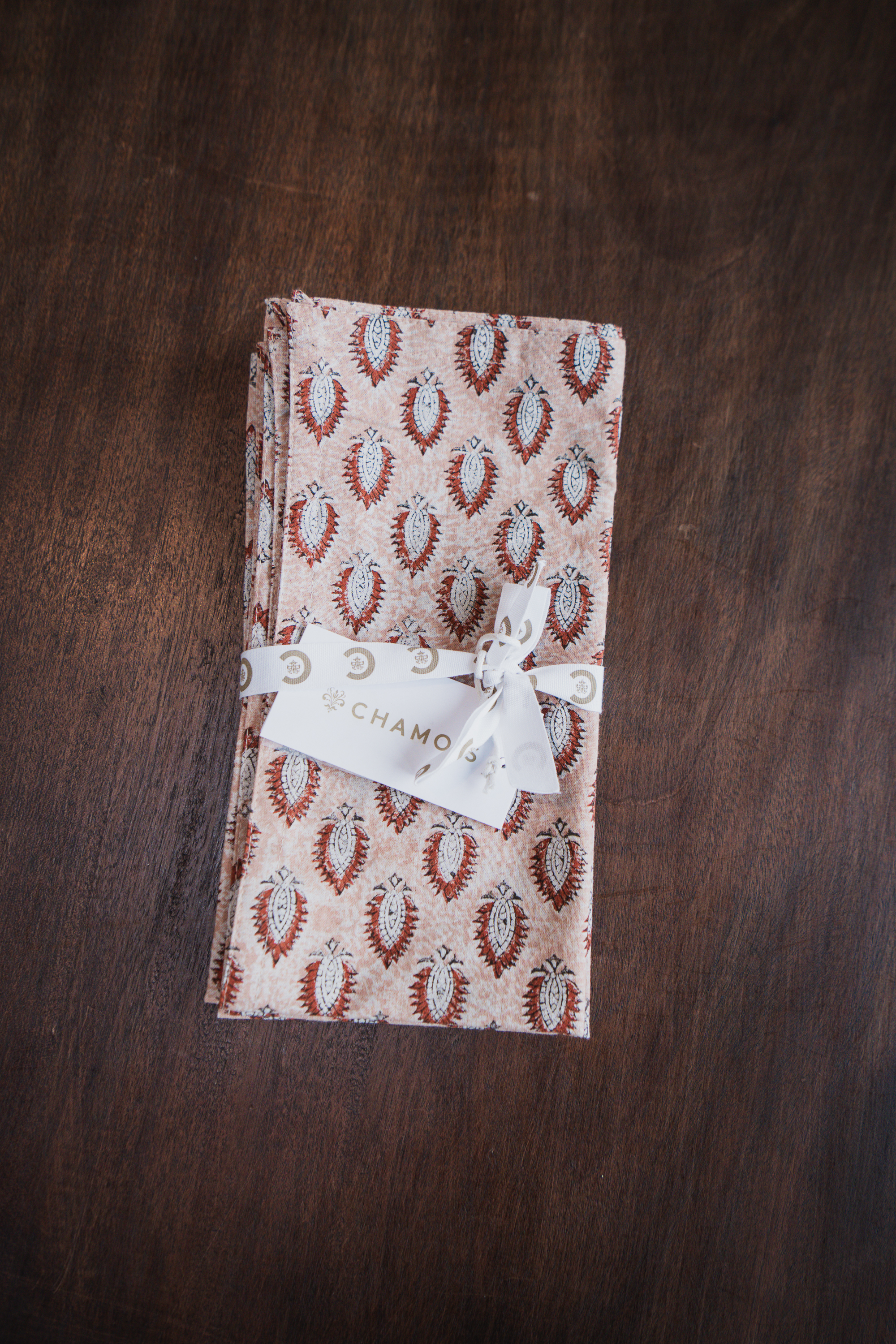 Servett Linne - Cypress Parrot Dusty Peach 50x50cm 2-pack