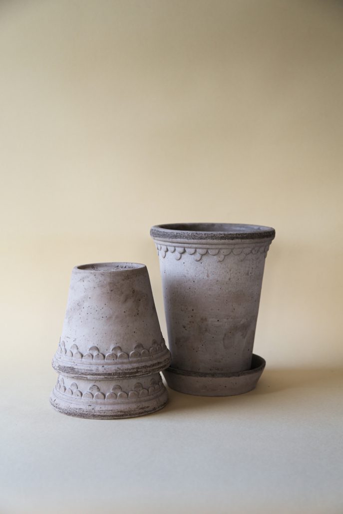 Köpenhamn Kruka Ø16 Grå inkl Fat 1