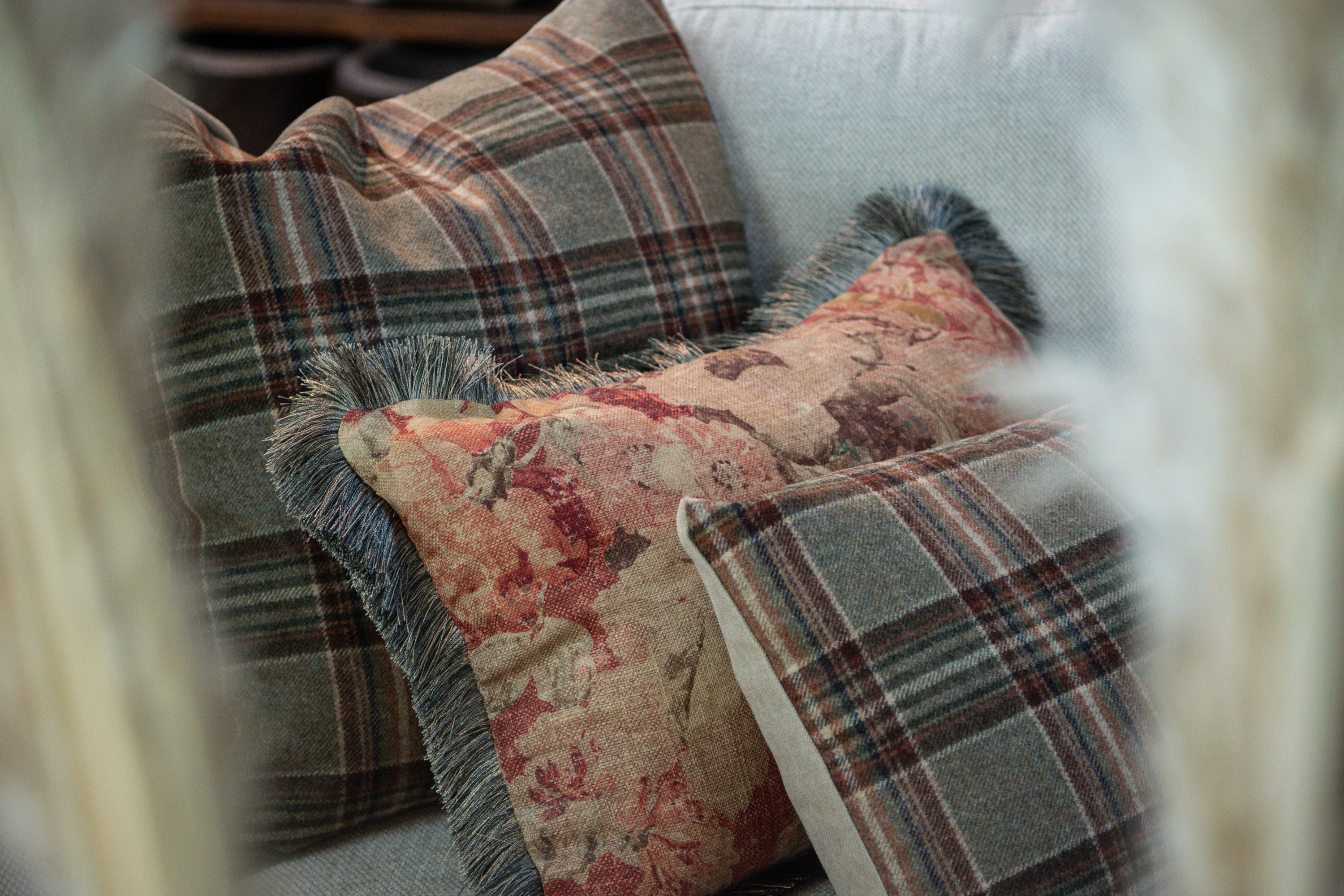 Kuddfodral Harris Plaid Forest 60x60