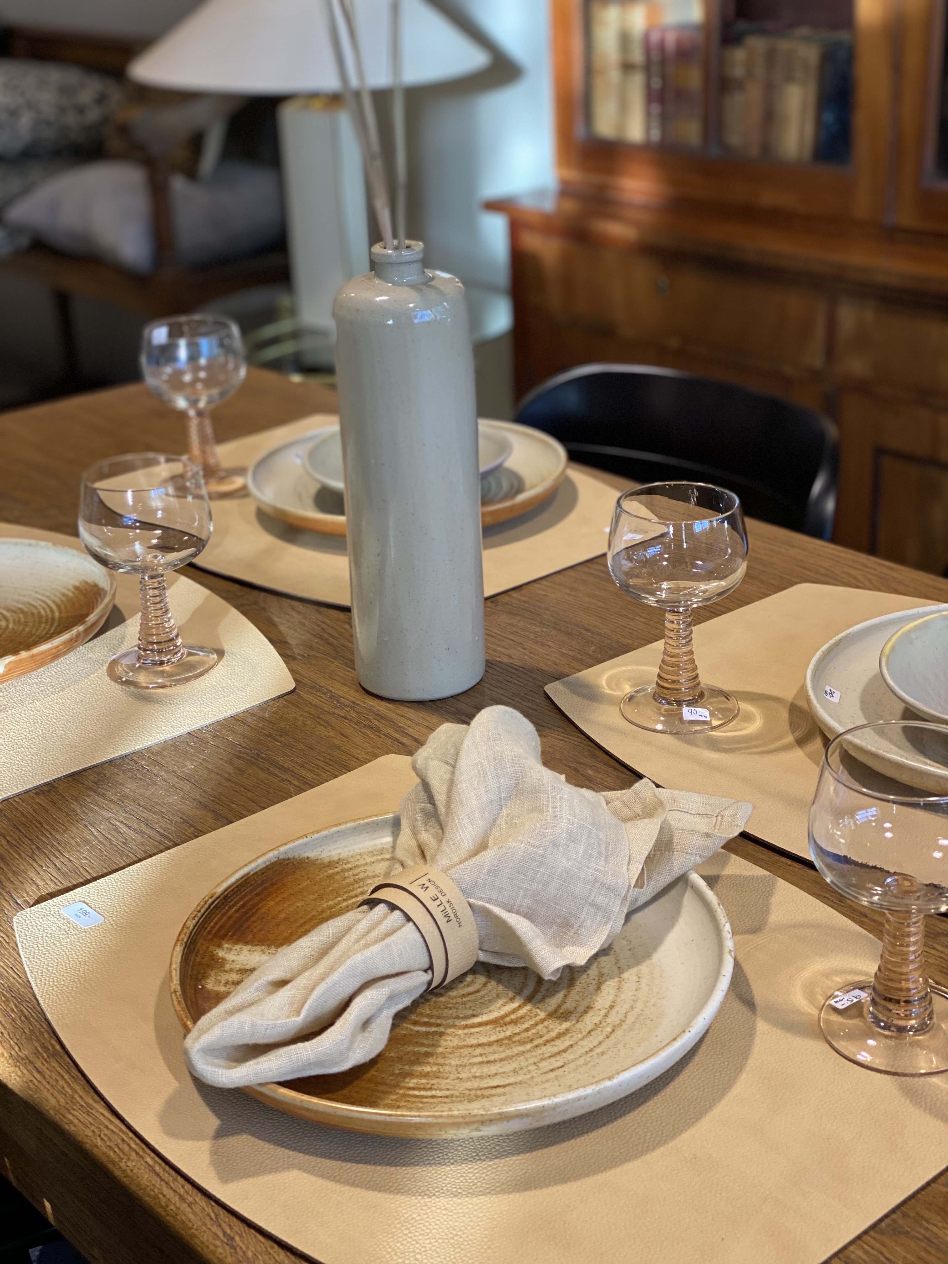 Underlägg Ellips Beige 45x35 cm 1