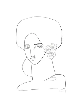 Art print- Un bouquet - Viola