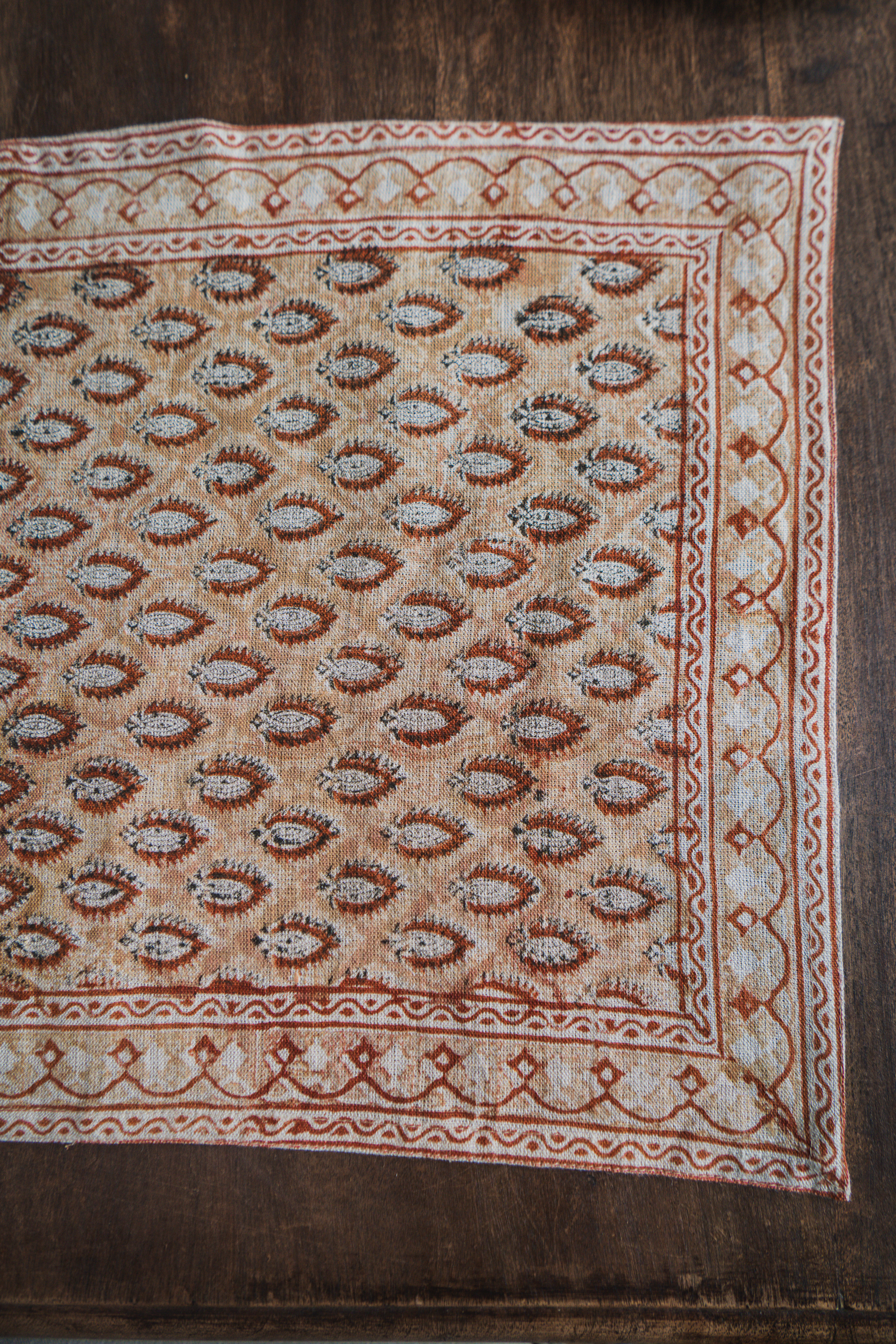 Tablett Linne - Cypress Parrot Dusty Peach 37X50 cm 2-pack 2