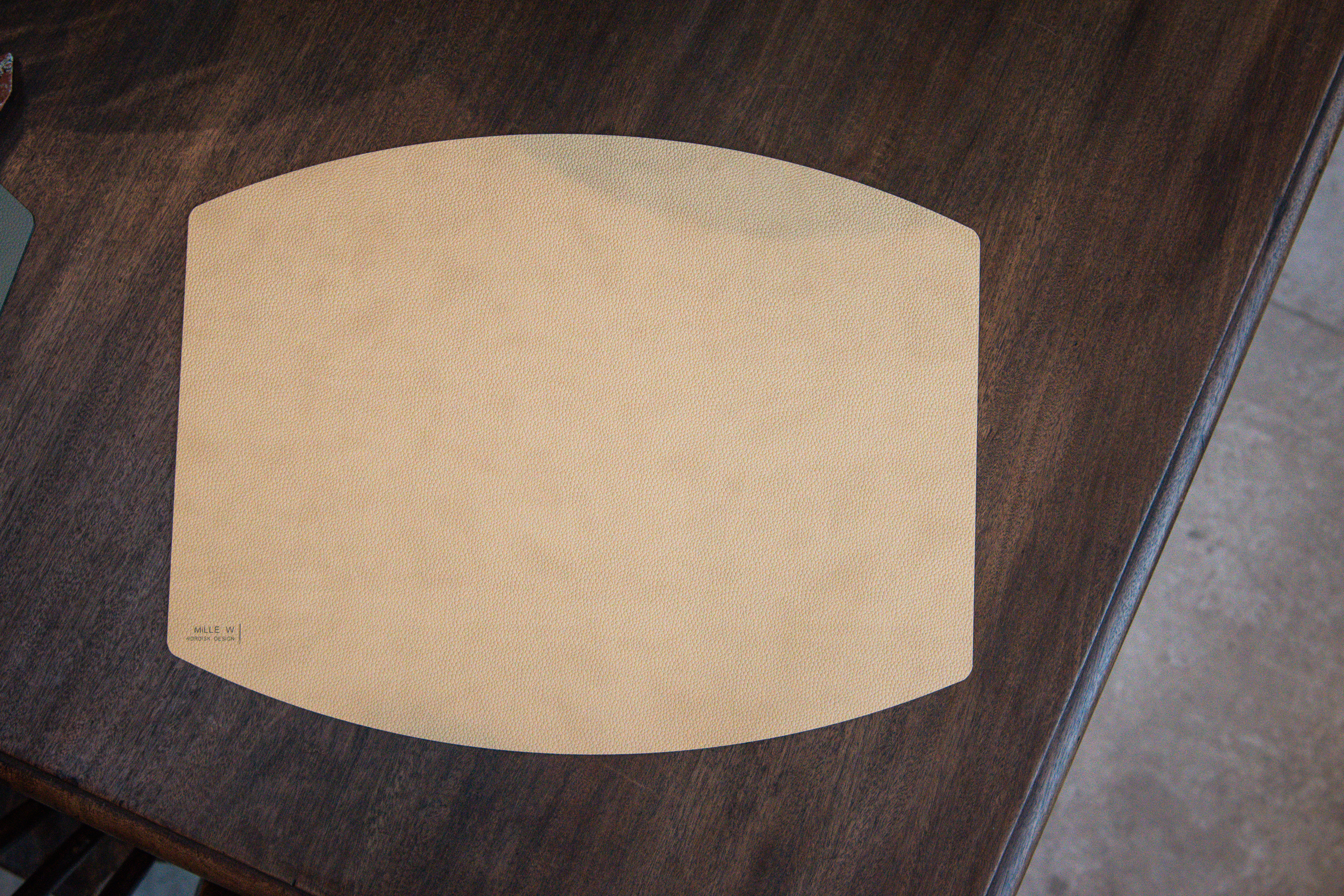 Underlägg Ellips Beige 45x35 cm