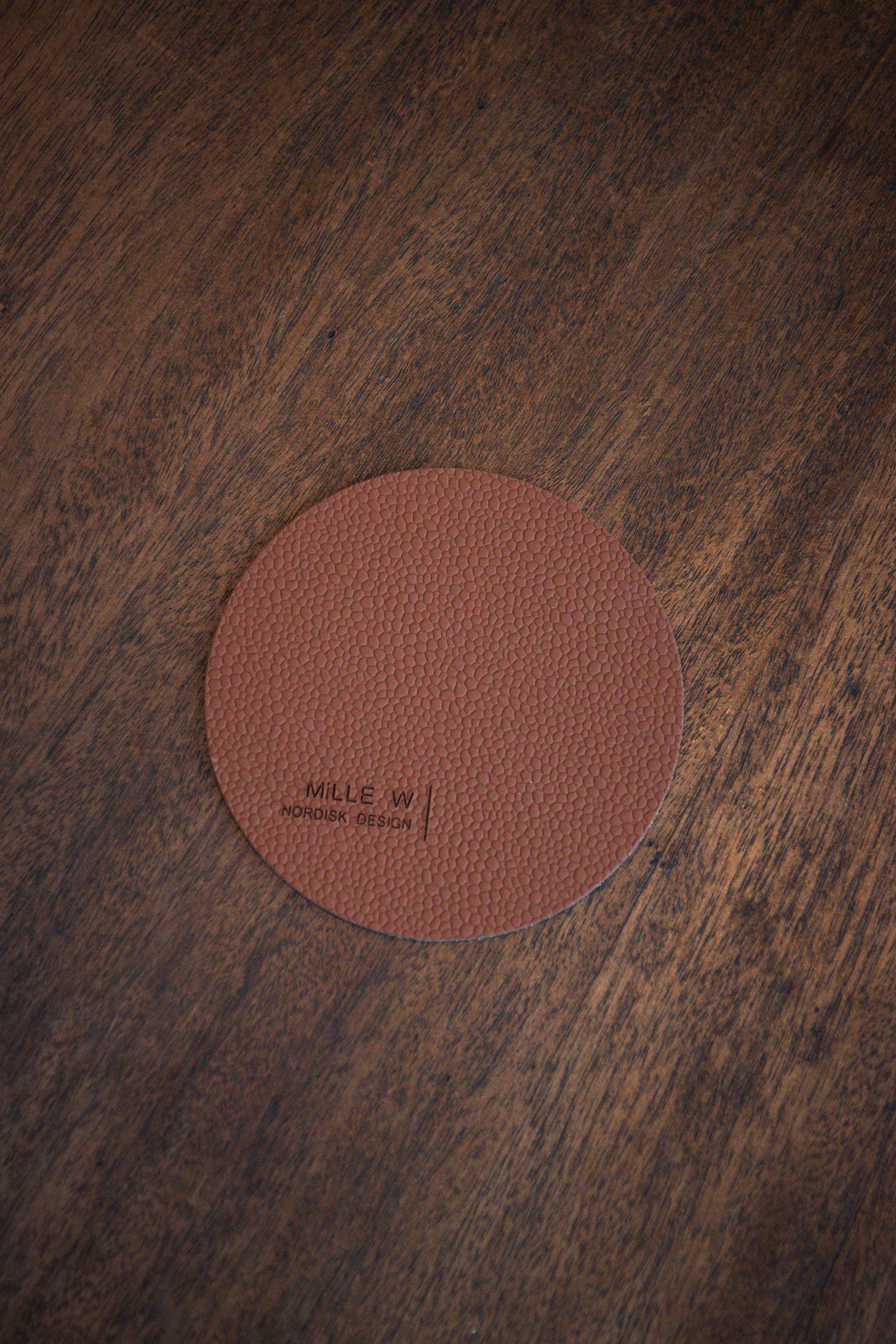 Glasunderlägg Rund Cognac