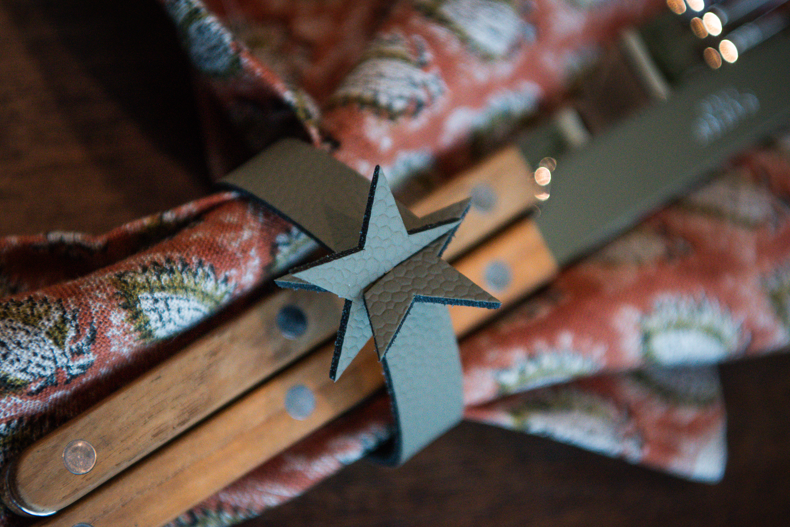 Servettring Stjärna Grå