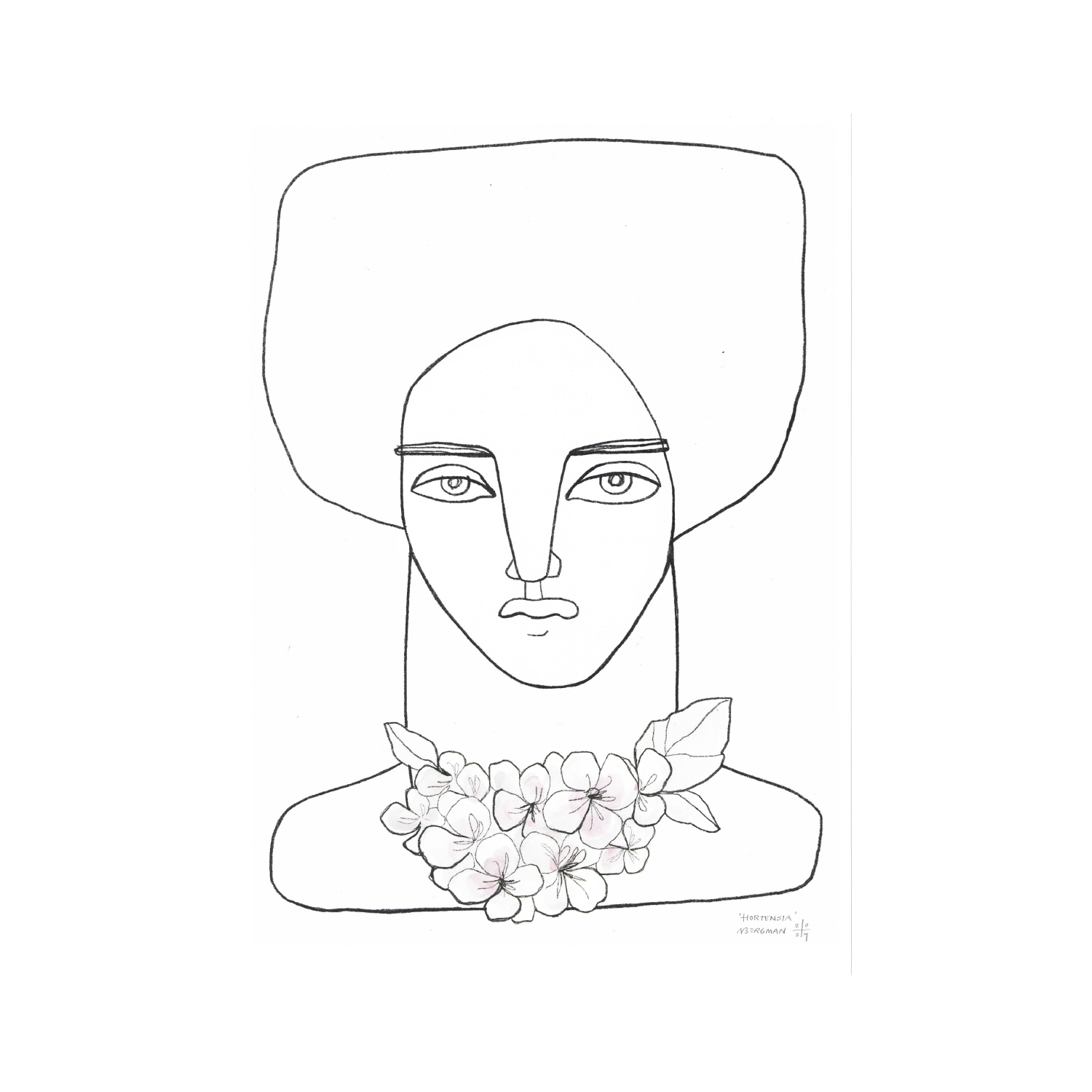 Art Paper - Un bouquet Hortensia Sara N Bergman 1