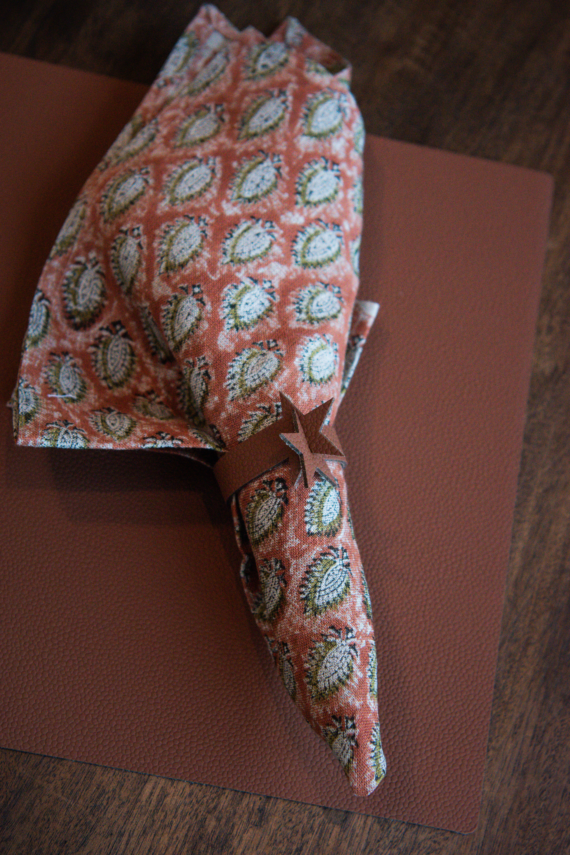 Underlägg Ellips Cognac 45x35 cm 1