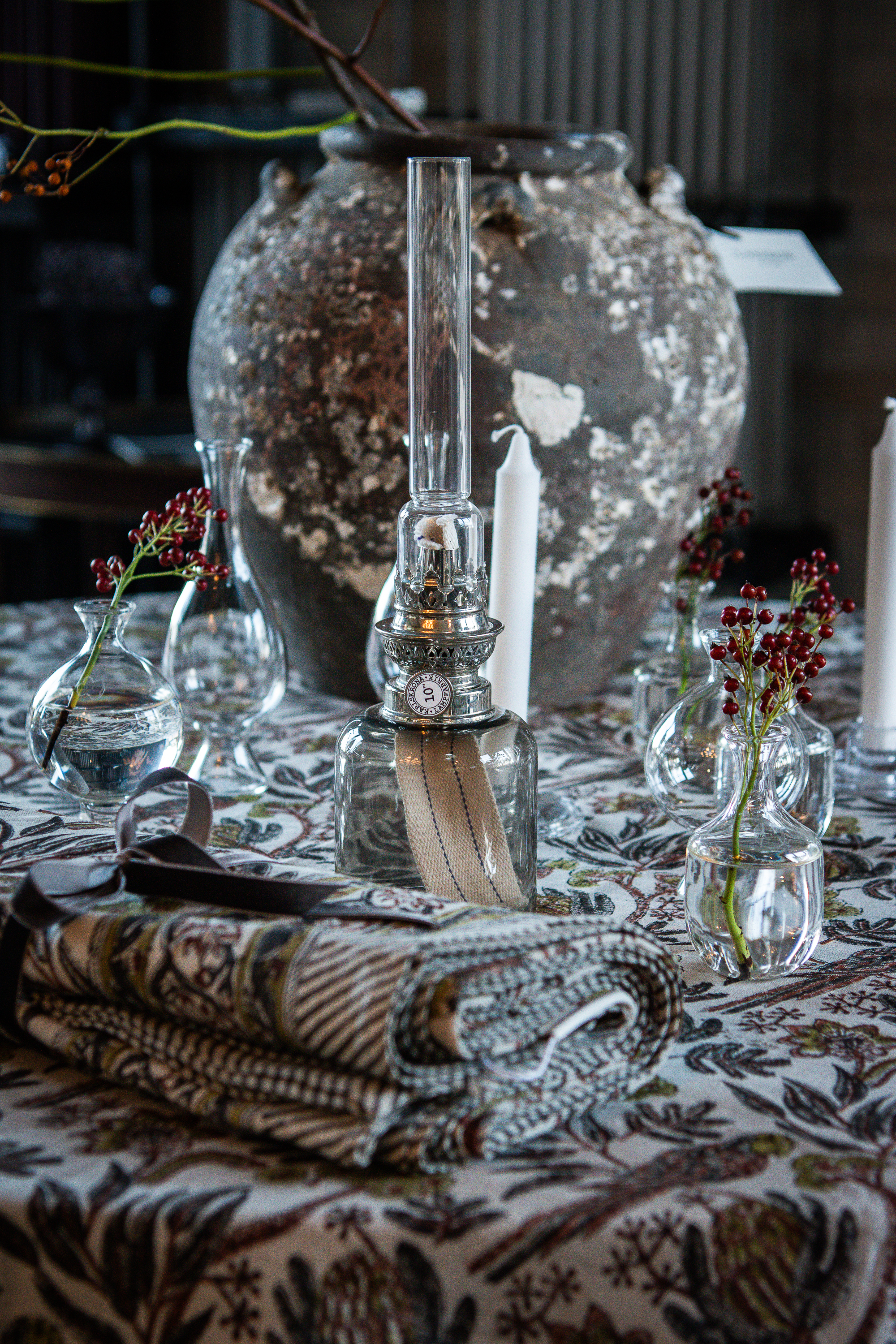 Fotogenlampa Skeppsholmen Rök/Nickel