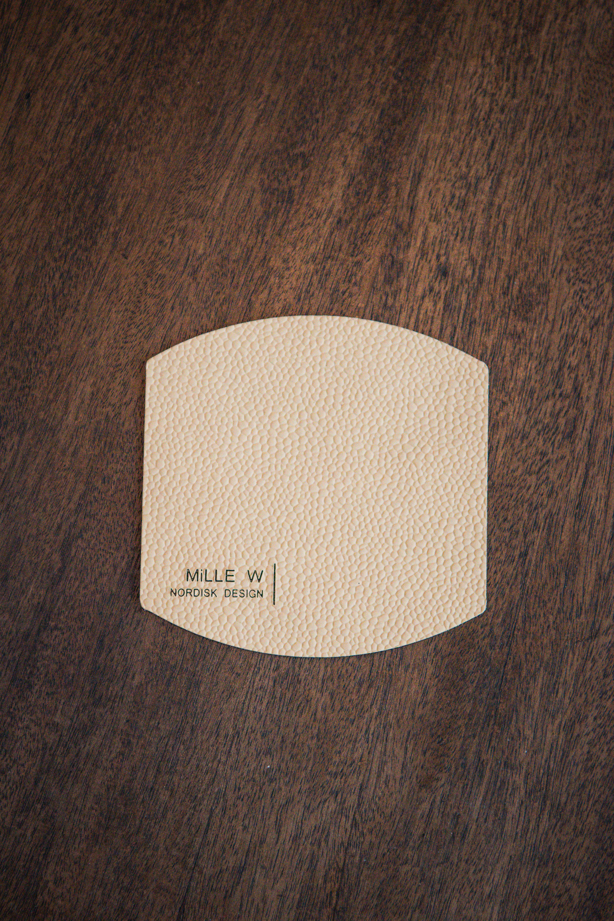 Glasunderlägg Ellips Beige