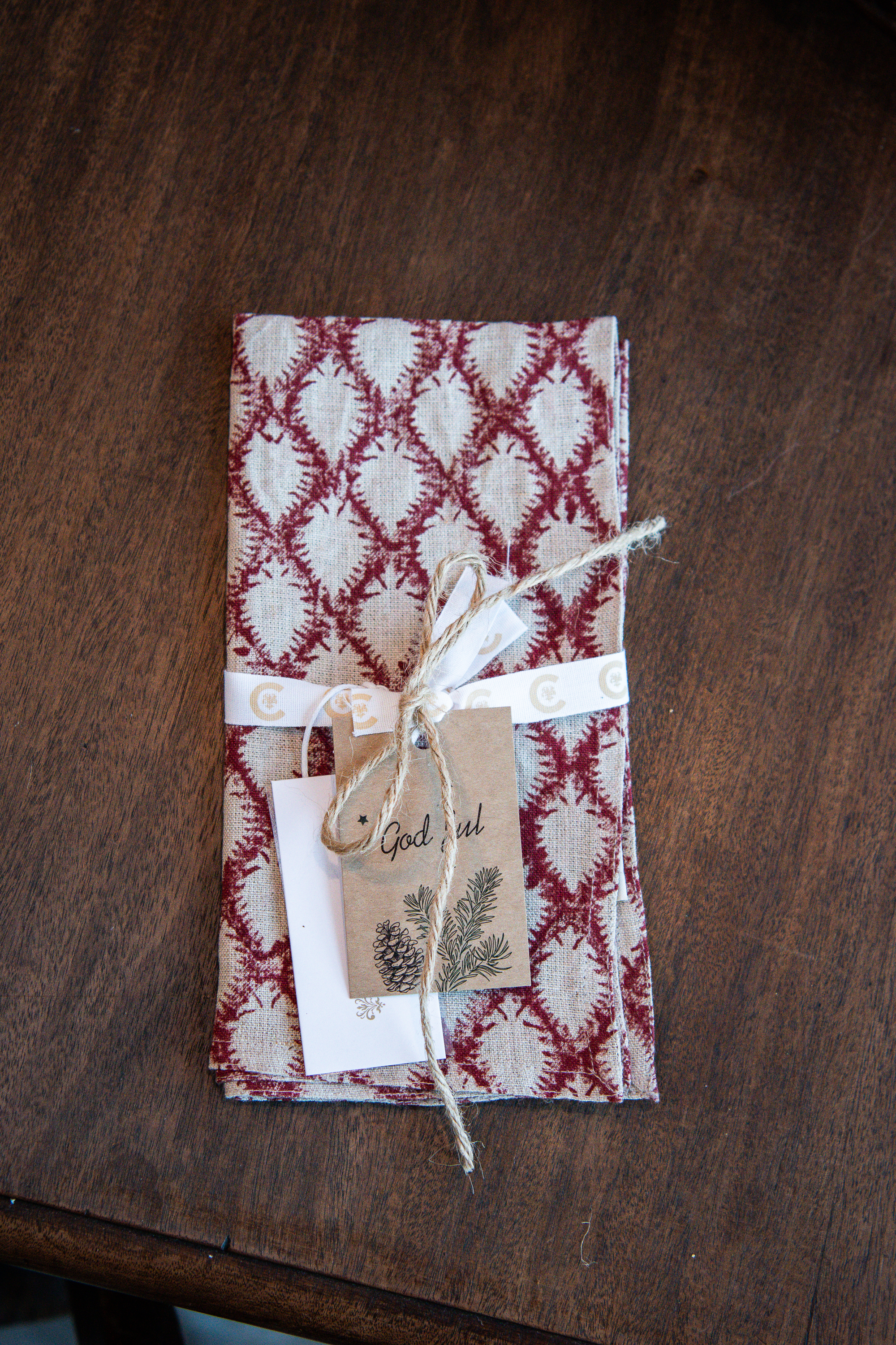 Servett Linne Cypress Red 50x50cm